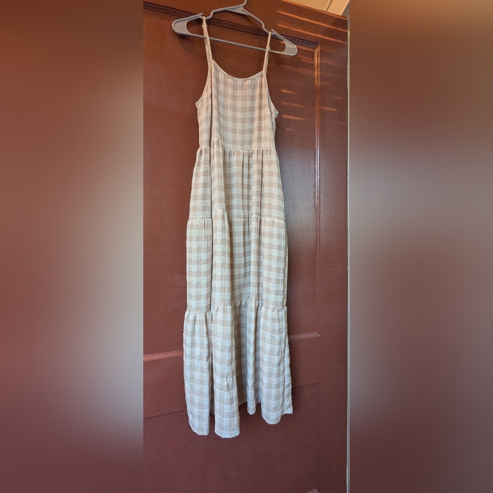 Summery Checkered Maxi Dress